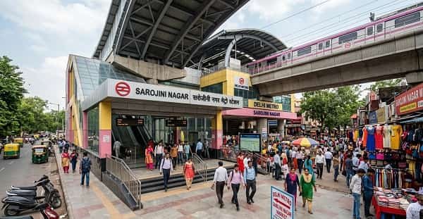 Sarojini Nagar Metro Station Delhi